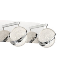 Load image into Gallery viewer, Silver Slice LED Bath Wall Light in Detail.