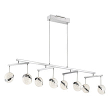 Load image into Gallery viewer, Silver Slice LED Island Light in Chrome.