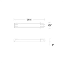Load image into Gallery viewer, Simone LED Bath Vanity Light - line drawing.