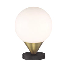 Load image into Gallery viewer, Simple Table Lamp in Weathered Black / Autumn Gold.