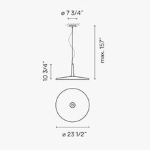 Load image into Gallery viewer, Skan LED Pendant Light - line drawing.