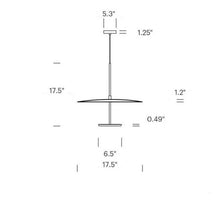 Load image into Gallery viewer, Sky Dome LED Pendant Light - line drawing.