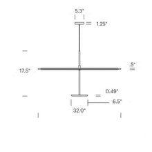Load image into Gallery viewer, Sky Sound LED Pendant Light - line drawing.