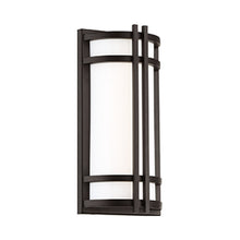 Load image into Gallery viewer, Skyscraper Outdoor LED Wall Light in Small/Bronze.