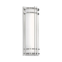 Load image into Gallery viewer, Skyscraper Outdoor LED Wall Light in Medium/Stainless Steel.