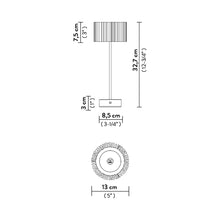 Load image into Gallery viewer, Accordeon Battery LED Table Lamp - line drawing.