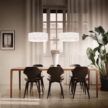Load image into Gallery viewer, Accordeon LED Chandelier in dining room.