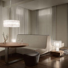 Load image into Gallery viewer, Accordeon LED Table Lamp in dining room.