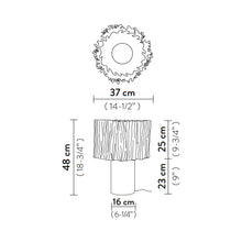 Load image into Gallery viewer, Accordeon LED Table Lamp - line drawing.