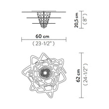 Load image into Gallery viewer, Aurora Fush Mount LED Ceiling Light - line drawing.