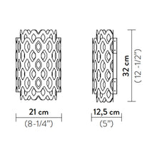 Load image into Gallery viewer, Charlotte LED Wall Light - line drawing.