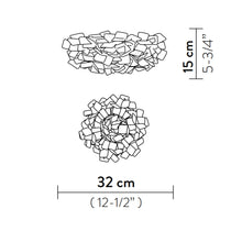 Load image into Gallery viewer, Clizia Mama Non Mama LED Flush Mount Ceiling Light - line drawing.