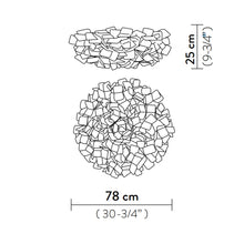 Load image into Gallery viewer, Clizia Mama Non Mama LED Flush Mount Ceiling Light - line drawing.