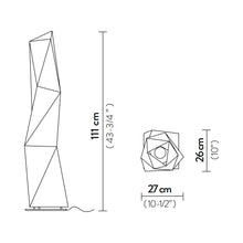 Load image into Gallery viewer, Diamond LED Floor Lamp - line drawing.