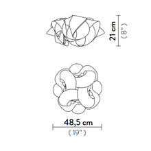 Load image into Gallery viewer, Fabula LED Ceiling / Wall Light - line drawing.