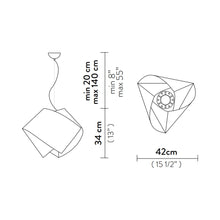 Load image into Gallery viewer, Gemmy LED Pendant Light - line drawing.