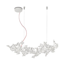Load image into Gallery viewer, Hanami LED Linear Suspension Light in Red Wire Core (Large).