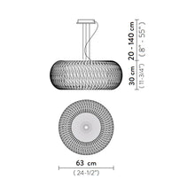 Load image into Gallery viewer, Kalatos LED Pendant Light - line drawing.