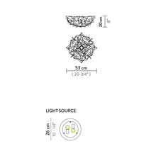 Load image into Gallery viewer, Veli LED Ceiling / Wall Light - line drawing.