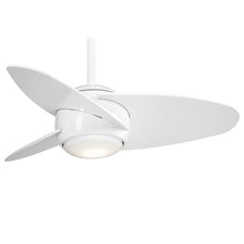 Load image into Gallery viewer, Slant LED Ceiling Fan in White.