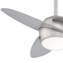 Load image into Gallery viewer, Slant LED Ceiling Fan in Detail.