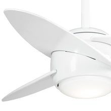 Load image into Gallery viewer, Slant LED Ceiling Fan in Detail.