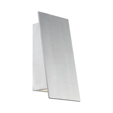 Load image into Gallery viewer, Slant Outdoor LED Wall Light in Brushed Aluminum.