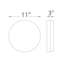 Load image into Gallery viewer, Slice LED Flush Mount Ceiling Light - line drawing.