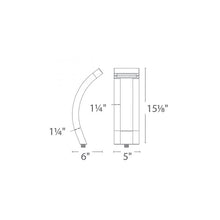 Load image into Gallery viewer, Slide LED Path Light - line drawing.