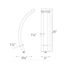 Load image into Gallery viewer, Slide LED Path Light - line drawing.