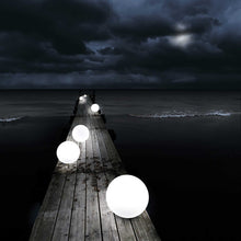 Load image into Gallery viewer, Ball Bluetooth Outdoor LED Lamp in Outside Area.