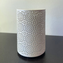 Load image into Gallery viewer, Dancing Flame Outdoor LED Table Lamp in Shiny White.