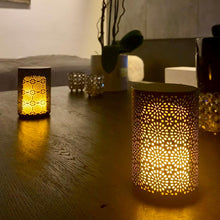 Load image into Gallery viewer, Dancing Flame Outdoor LED Table Lamp in Detail.