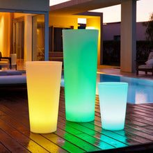 Load image into Gallery viewer, Tango Bluetooth Outdoor LED Planter in Outside Area.