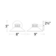 Load image into Gallery viewer, Sodor Outdoor LED Wall Light - line drawing.