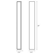 Load image into Gallery viewer, Solid Glass LED Bath Vanity Light - line drawing.