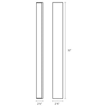 Load image into Gallery viewer, Solid Glass LED Bath Vanity Light - line drawing.