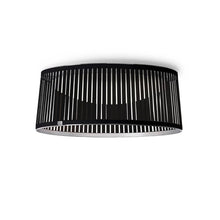 Load image into Gallery viewer, Solis LED Drum Semi Flush Mount Ceiling Light in Black.
