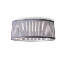 Load image into Gallery viewer, Solis LED Drum Semi Flush Mount Ceiling Light in Silver/Small.