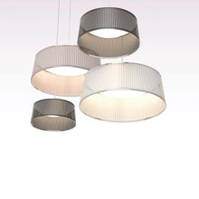 Load image into Gallery viewer, Solis LED Drum Pendant Light in various sizes.