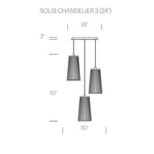 Load image into Gallery viewer, Solis LED Multi-Light Pendant Light - line drawing.