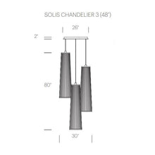 Load image into Gallery viewer, Solis LED Multi-Light Pendant Light - line drawing.