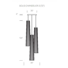 Load image into Gallery viewer, Solis LED Multi-Light Pendant Light - line drawing.