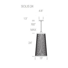 Load image into Gallery viewer, Solis LED Pendant Light - line drawing.