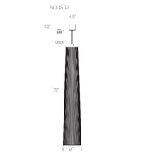 Load image into Gallery viewer, Solis LED Pendant Light - line drawing.