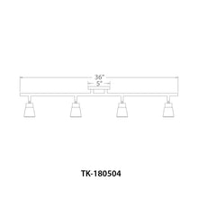 Load image into Gallery viewer, Solo LED Fixed Rail Light - line drawing.