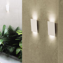 Load image into Gallery viewer, Angled Plane LED Outdoor Wall Light in Detail.