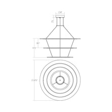 Load image into Gallery viewer, Arctic Rings™ Triple Ring LED Pendant Light - line drawing.