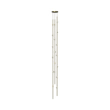 Load image into Gallery viewer, Constellation® Andromeda Round LED Pendant Light in Satin Brass/Clear (18-Light).