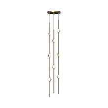 Load image into Gallery viewer, Constellation® Andromeda Round LED Pendant Light in Satin Brass/White (8-Light).